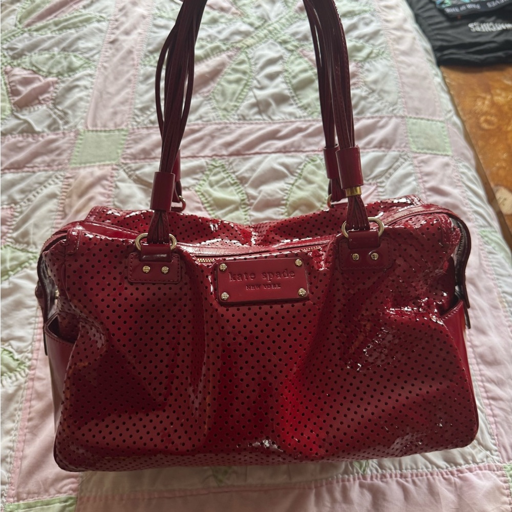 Kate Spade Glossy Red Shoulder Bag